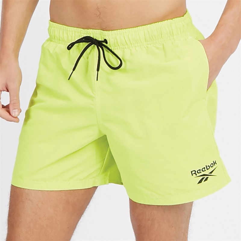 Reebok Mens Yale Swim Shorts Neon Lime - Image 1