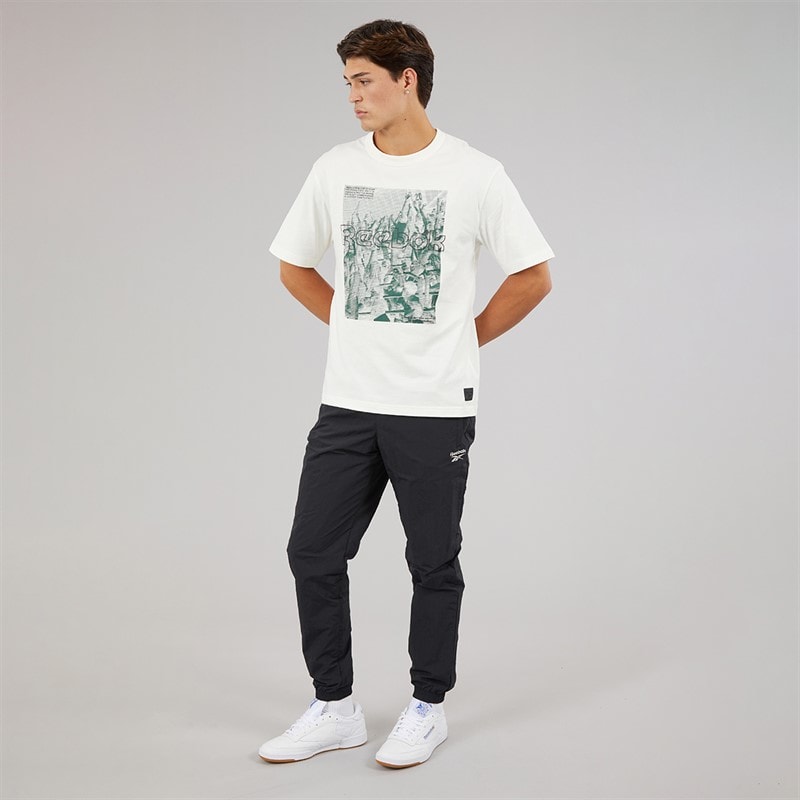Reebok Mens Classics Vector Woven Trackpants Night Black - Image 3