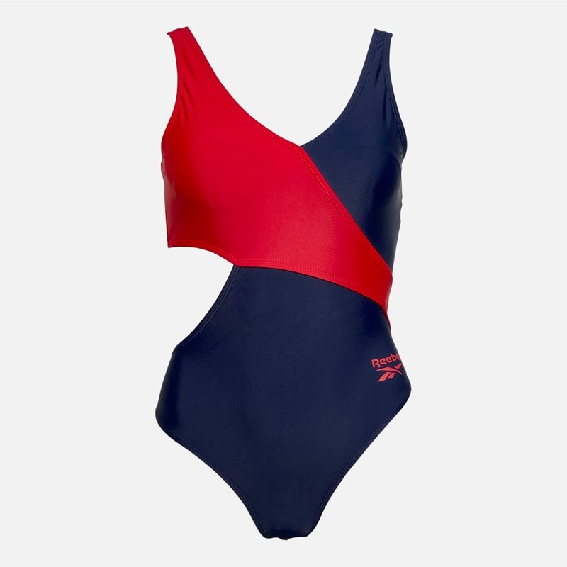 Reebok Womens Ariel Swimsuit Navy/Red