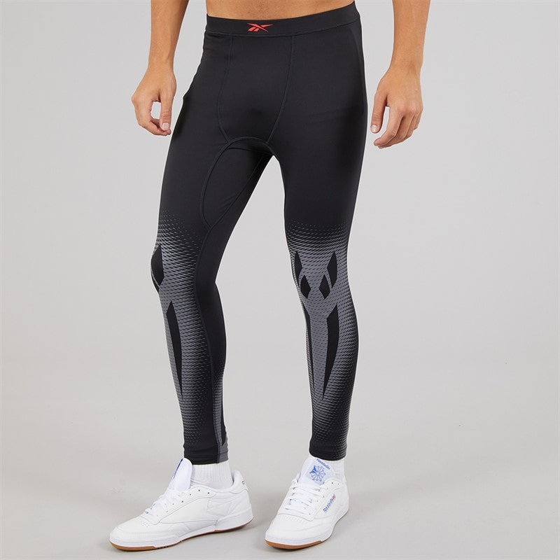 Reebok Mens Energy Return System Performance Tights Black/Grey - Image 2