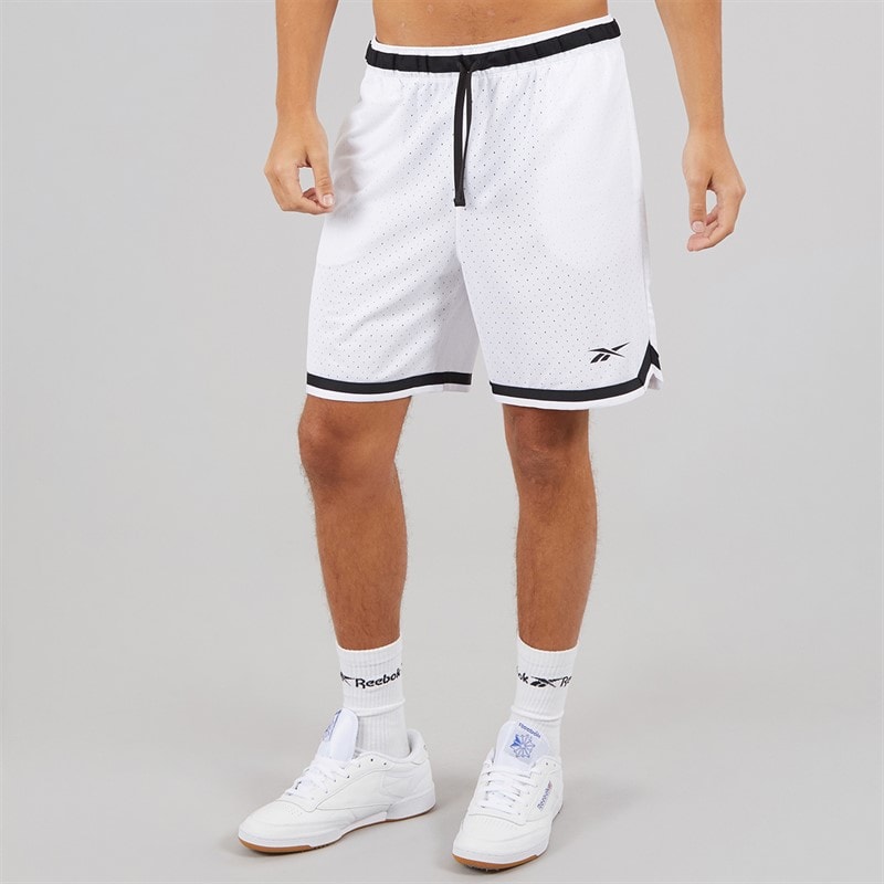 Reebok Mens Reebok Basketball 7 Inch Transition Shorts White - Image 2