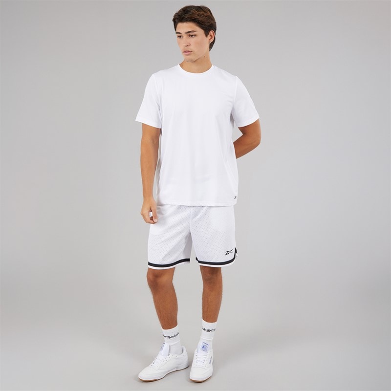 Reebok Mens Reebok Basketball 7 Inch Transition Shorts White - Image 4