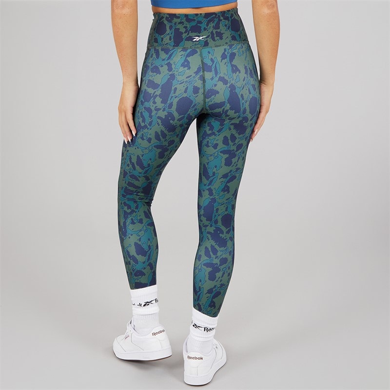 Reebok Womens ID Train AOP High Waist Tight Leggings Escape Green - Image 2