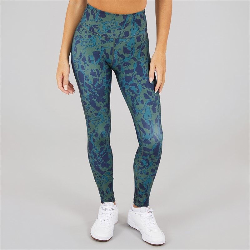 Reebok Womens ID Train AOP High Waist Tight Leggings Escape Green - Image 3