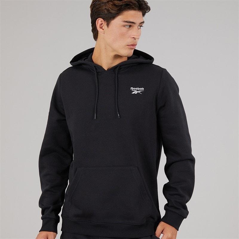 Reebok Mens Reebok Identity Small Logo Fleece Hoodie Black - Image 2