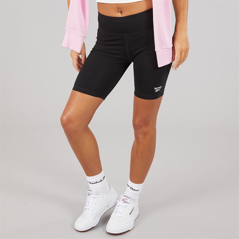 Reebok Womens Reebok Identity Small Logo Fitted Shorts Black