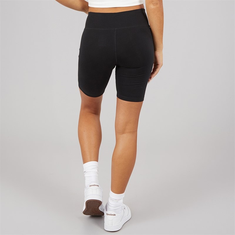 Reebok Womens Reebok Identity Small Logo Fitted Shorts Black - Image 2