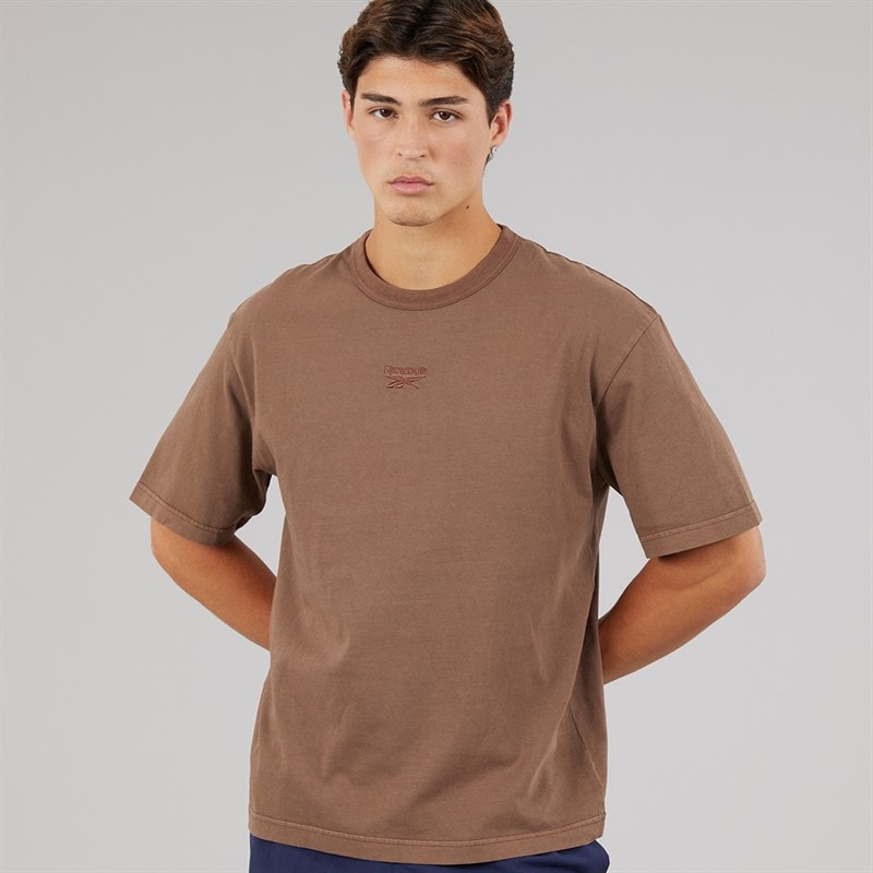 Reebok Mens Identity Washed T-Shirt Unearthed Brown - Image 1