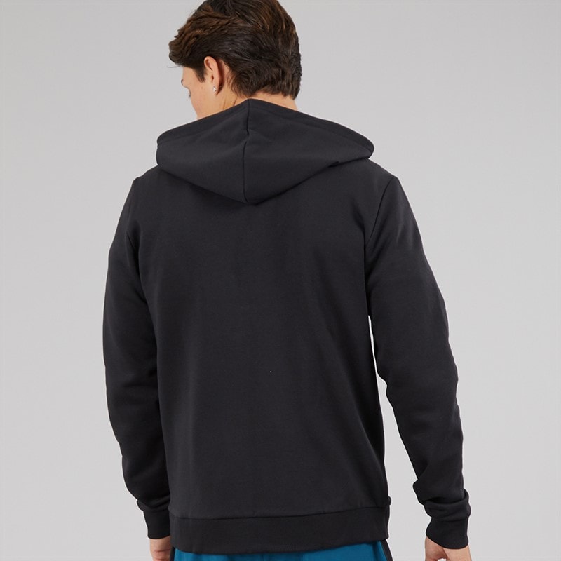 Reebok Mens Identity Small Logo Fleece Full Zip Hoodie Black - Image 2