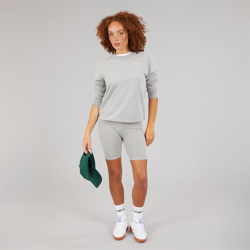 Reebok Womens Reebok Identity Small Logo French Terry Sweatshirt Medium Grey Heather - Image 3