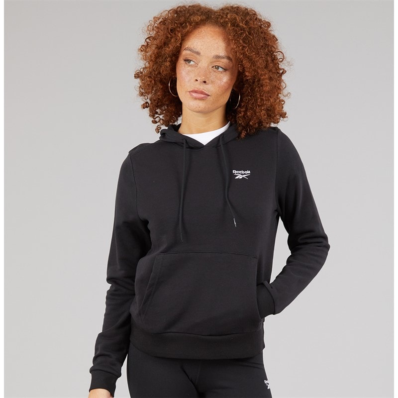 Reebok Womens Reebok Identity Small Logo French Terry Hoodie Black
