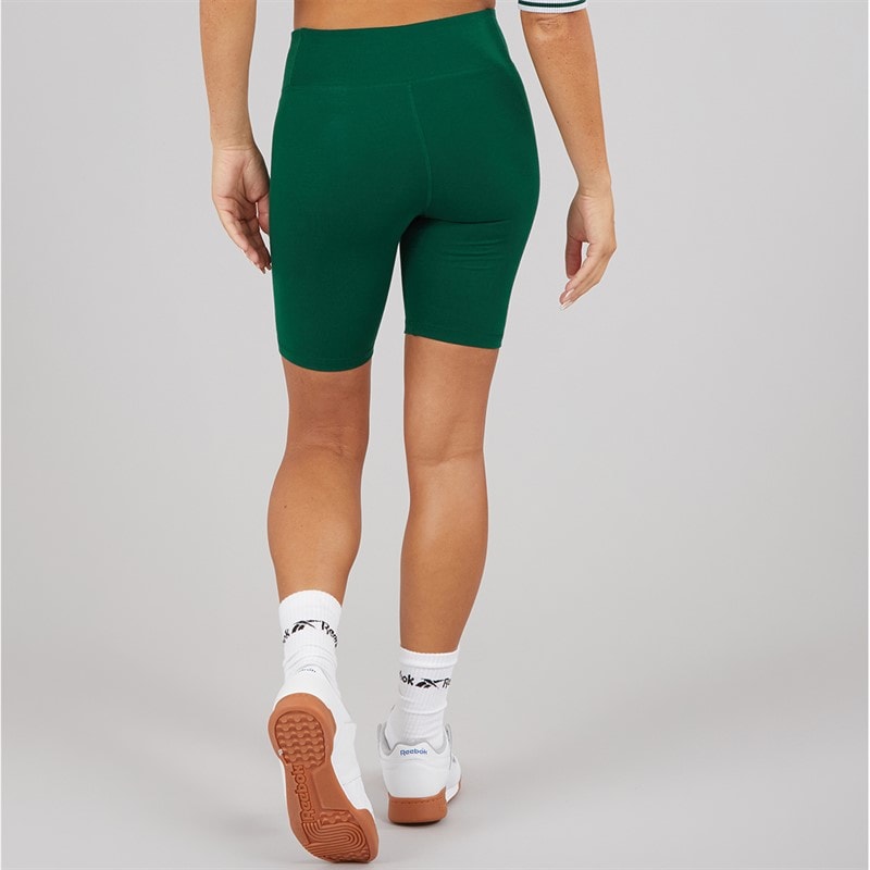 Reebok Womens Reebok Identity Small Logo Fitted Shorts Collegiate Green - Image 2