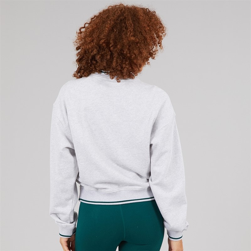 Reebok Womens Team Crew Sweatshirt Light Grey Heather - Image 2