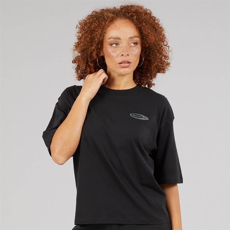 Reebok Womens Identity Energy Brand Proud T-Shirt Black
