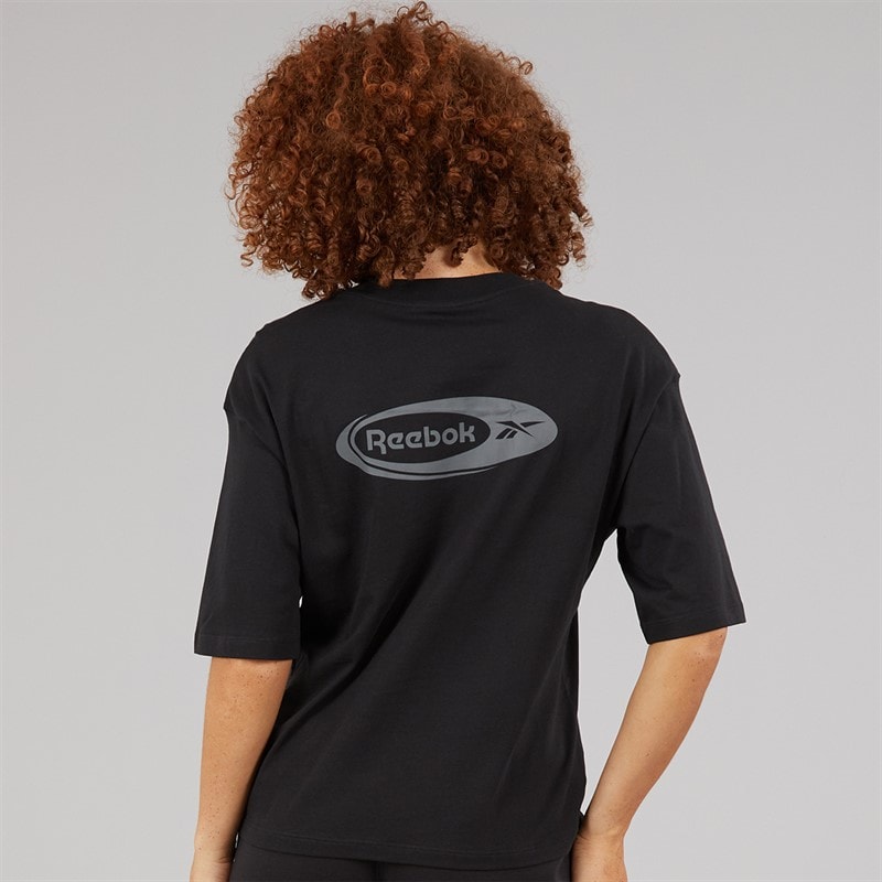 Reebok Womens Identity Energy Brand Proud T-Shirt Black - Image 2