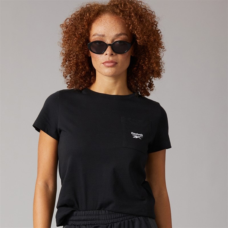 Reebok Womens Identity Small Logo T-Shirt Black