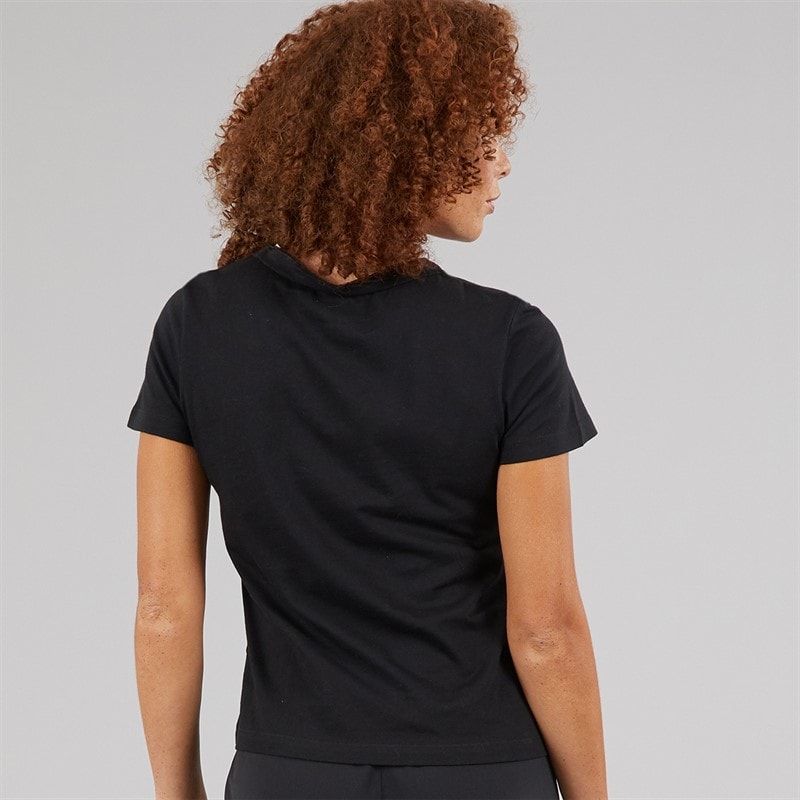 Reebok Womens Identity Small Logo T-Shirt Black - Image 2