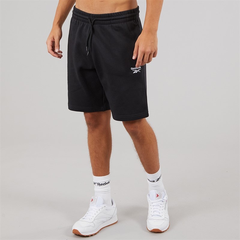 Reebok Mens Reebok Identity Small Logo Fleece Shorts Black - Image 2