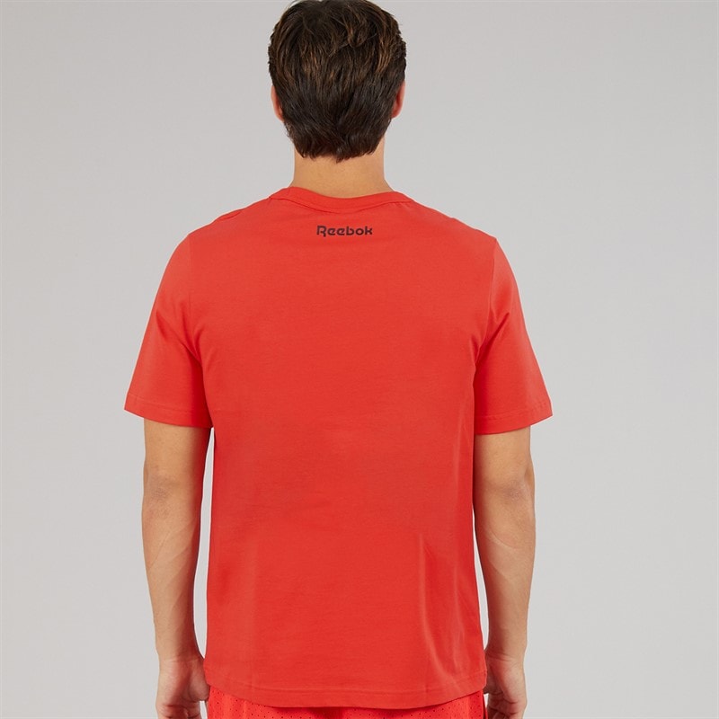 Reebok Mens Reebok Basketball T-Shirt Energy Red - Image 2
