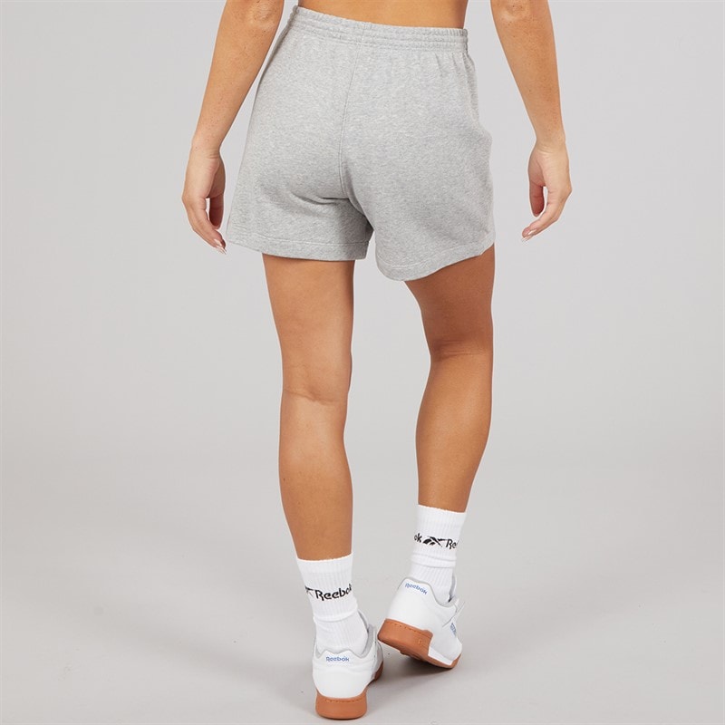 Reebok Womens Reebok Identity Small Logo French Terry Shorts Medium Grey Heather - Image 2