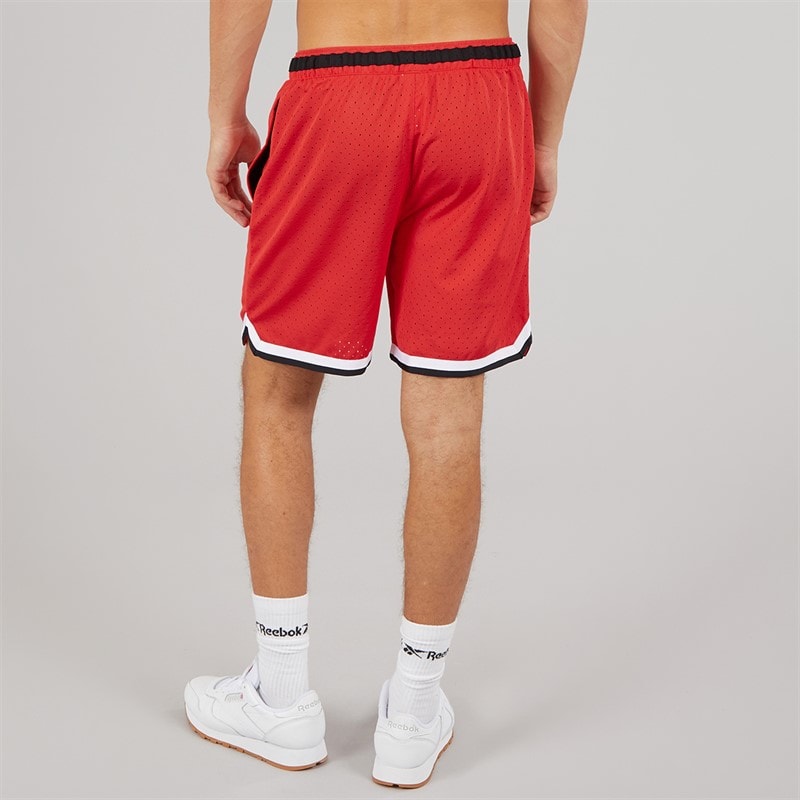 Reebok Mens Reebok Basketball 7 Inch Transition Shorts Energy Red/White - Image 3