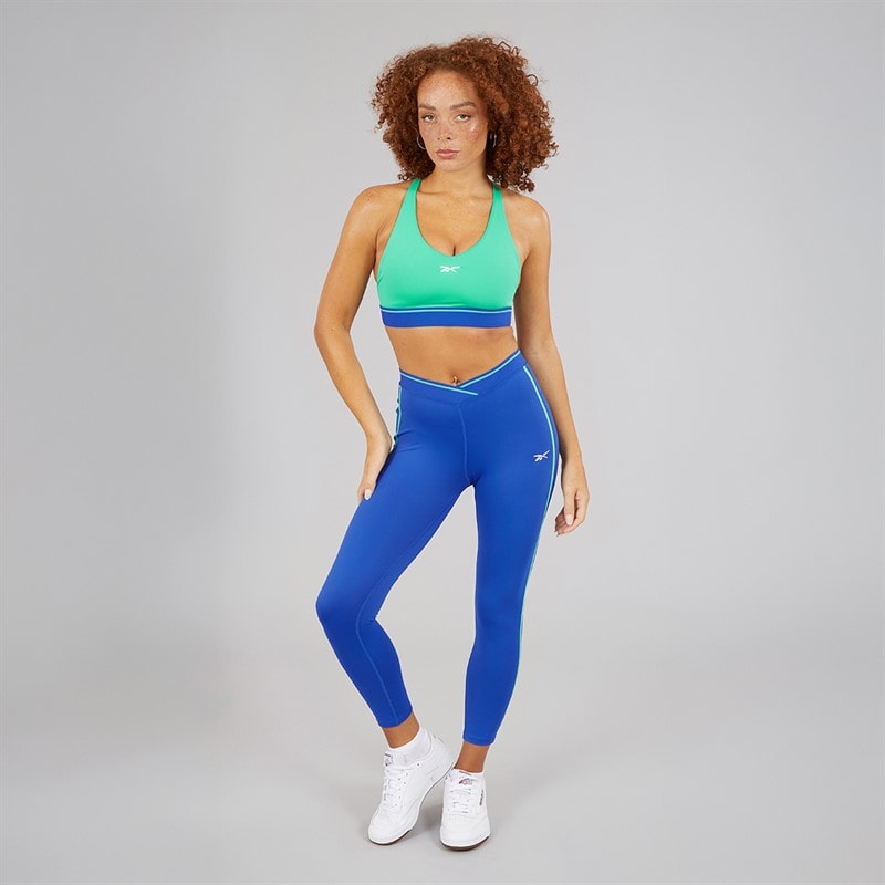 Reebok Womens Team Medium Support Sports Bra Top Unleashed Green - Image 4