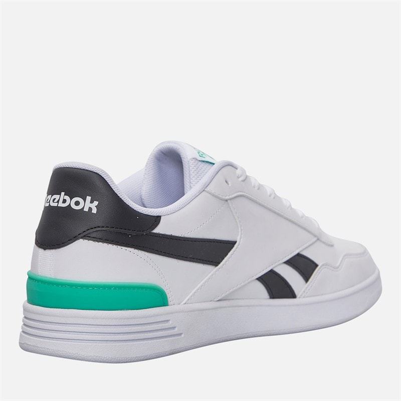 Reebok Court Advance Clip Trainers White/Black/Team Teal - Image 5