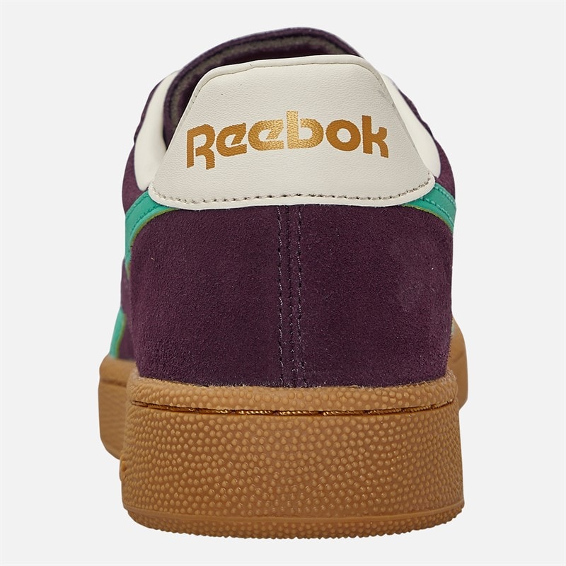 Reebok Club C Grounds UK Trainers Midnight Plum/Unleshed Green/Black - Image 3