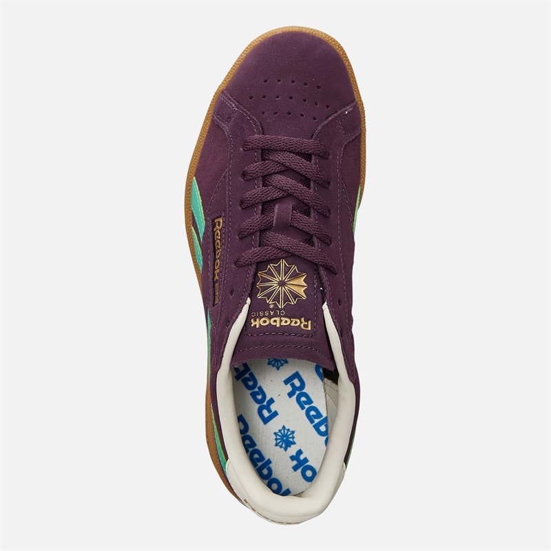 Reebok Club C Grounds UK Trainers Midnight Plum/Unleshed Green/Black - Image 4