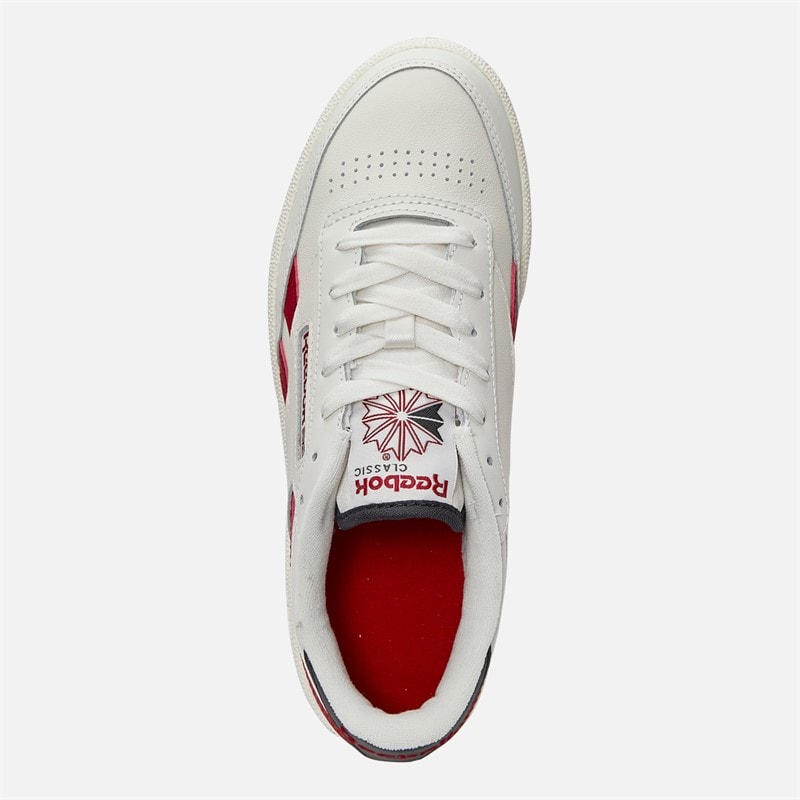 Reebok Mens Club C Revenge Trainers Chalk/Flash Red/Black - Image 4