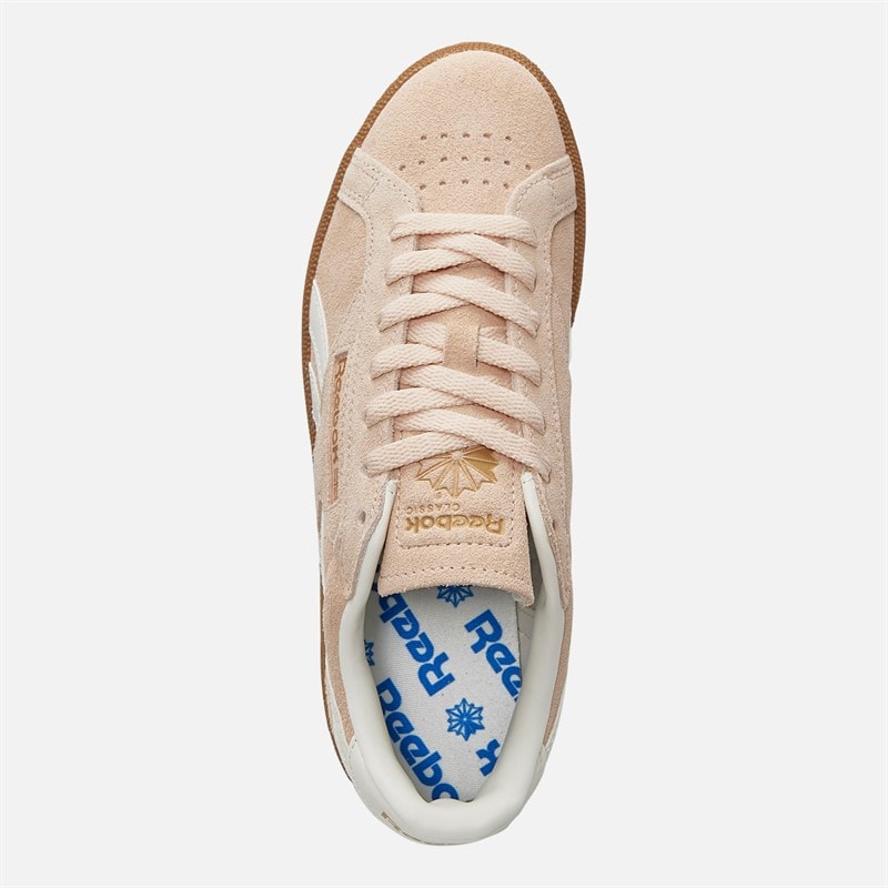 Reebok Womens Club C Grounds UK Trainers Washed Clay/Chalk/Gum - Image 4
