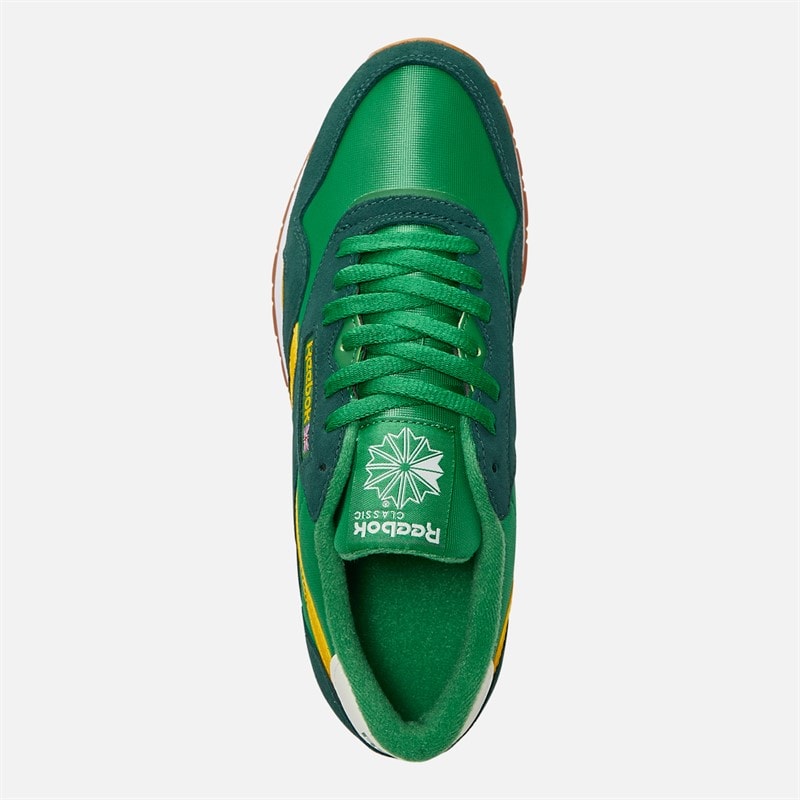 Reebok Mens Classic Nylon Trainers Glen Green/Forest - Image 4