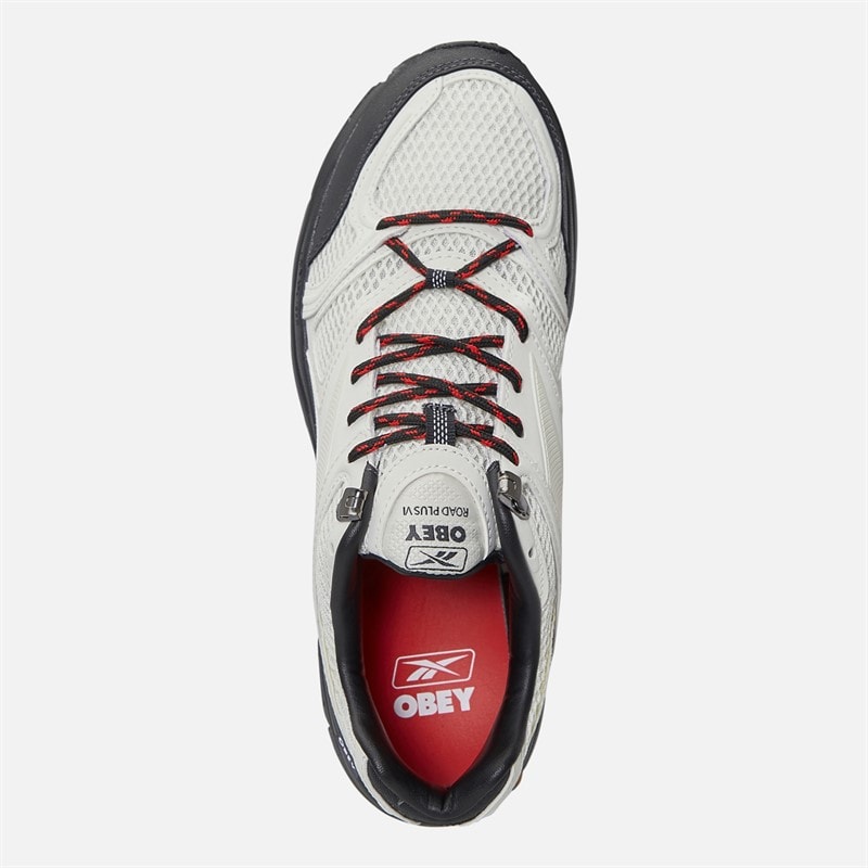 Reebok X Obey Premier Road Plus VI Trainers Chalk/Black/Red - Image 4
