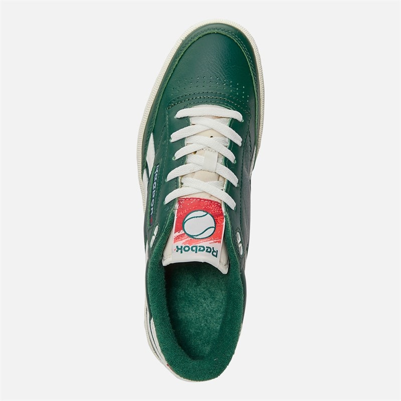 Reebok Club C Revenge Vintage Trainers Dark Green/Chalk/Neon Cherry - Image 4