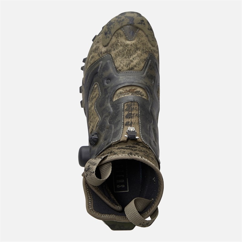 Reebok X Universal Monsters Instapump Fury 94 Mid 'Creature From The Black Lagoon' Trainers Green/Green/Black - Image 4