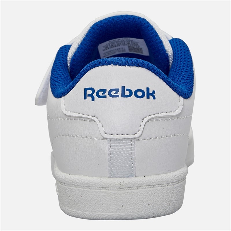 Reebok Infant Court Clean Hook And Loop Trainers White/Vector Blue/Vector Blue - Image 3
