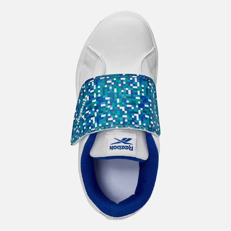 Reebok Infant Court Clean Hook And Loop Trainers White/Vector Blue/Vector Blue - Image 4