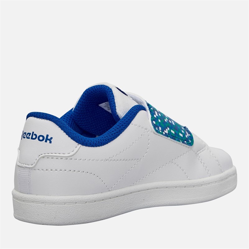 Reebok Infant Court Clean Hook And Loop Trainers White/Vector Blue/Vector Blue - Image 5