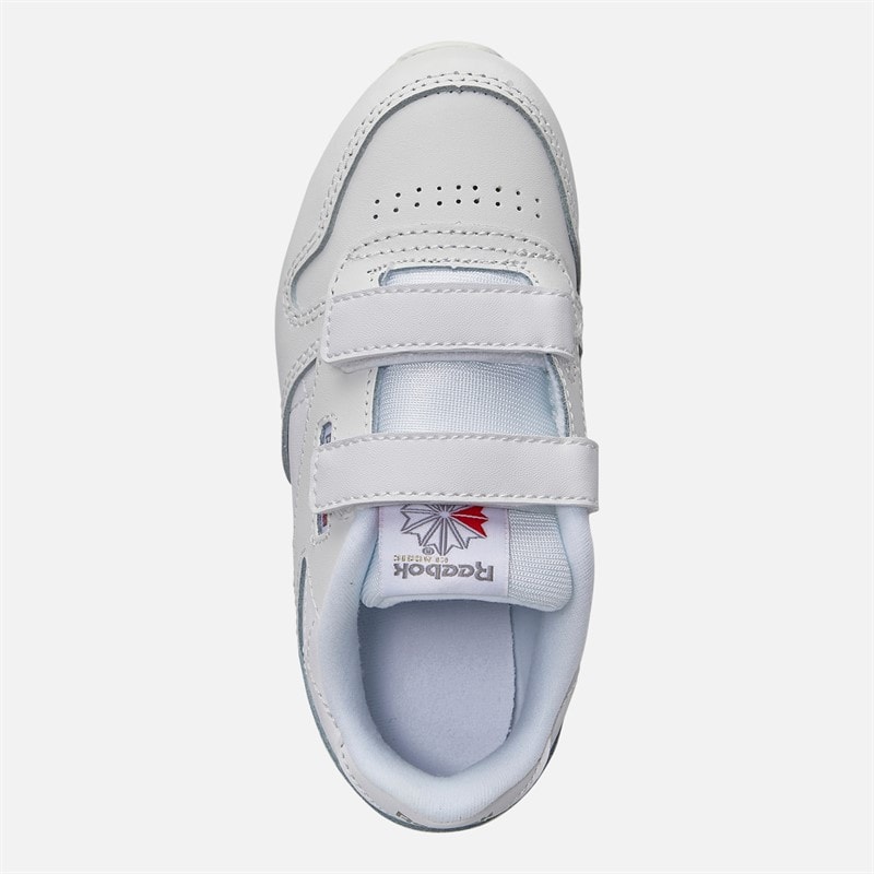 Reebok Infant Classic Leather 2V Trainers White/Carbon/Vector Blue - Image 4