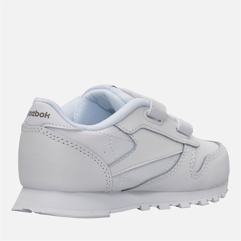 Reebok Infant Classic Leather 2V Trainers White/Carbon/Vector Blue - Image 5