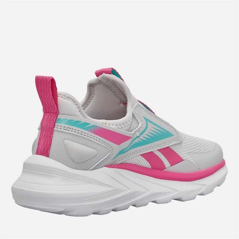 Reebok Girls Lite Spinner Neutral Running Shoes Mist Grey/True Pink/Aqua - Image 5