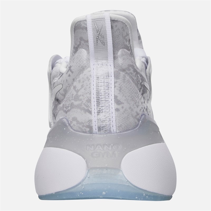 Reebok Womens Nano Gym Training Shoes White/Silver Metallic/Barely Grey - Image 3