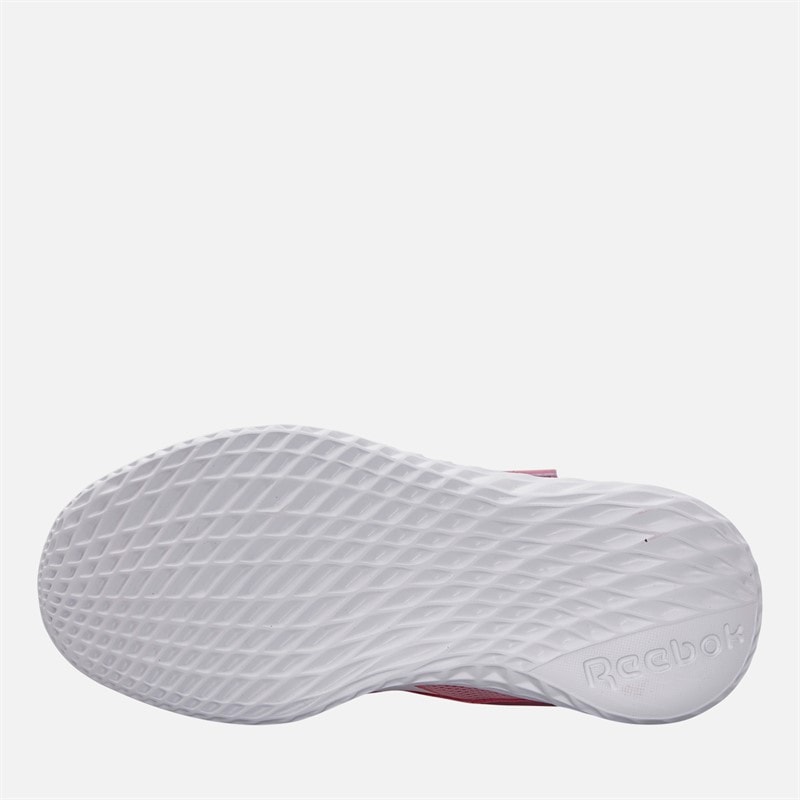 Reebok Girls Rush Runner 5 Elastic Lace And Top Strap Neutral Running Shoes Dusty Rose/Studio Pink/White - Image 2