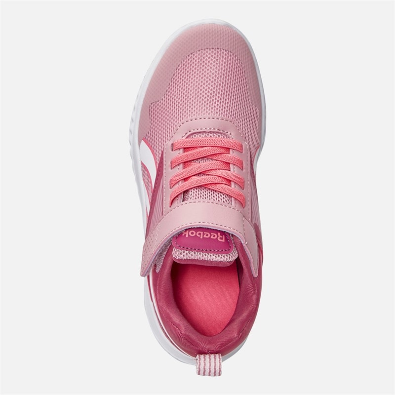 Reebok Girls Rush Runner 5 Elastic Lace And Top Strap Neutral Running Shoes Dusty Rose/Studio Pink/White - Image 4