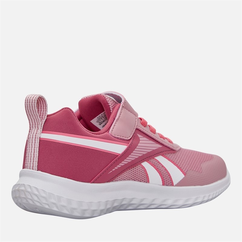 Reebok Girls Rush Runner 5 Elastic Lace And Top Strap Neutral Running Shoes Dusty Rose/Studio Pink/White - Image 5