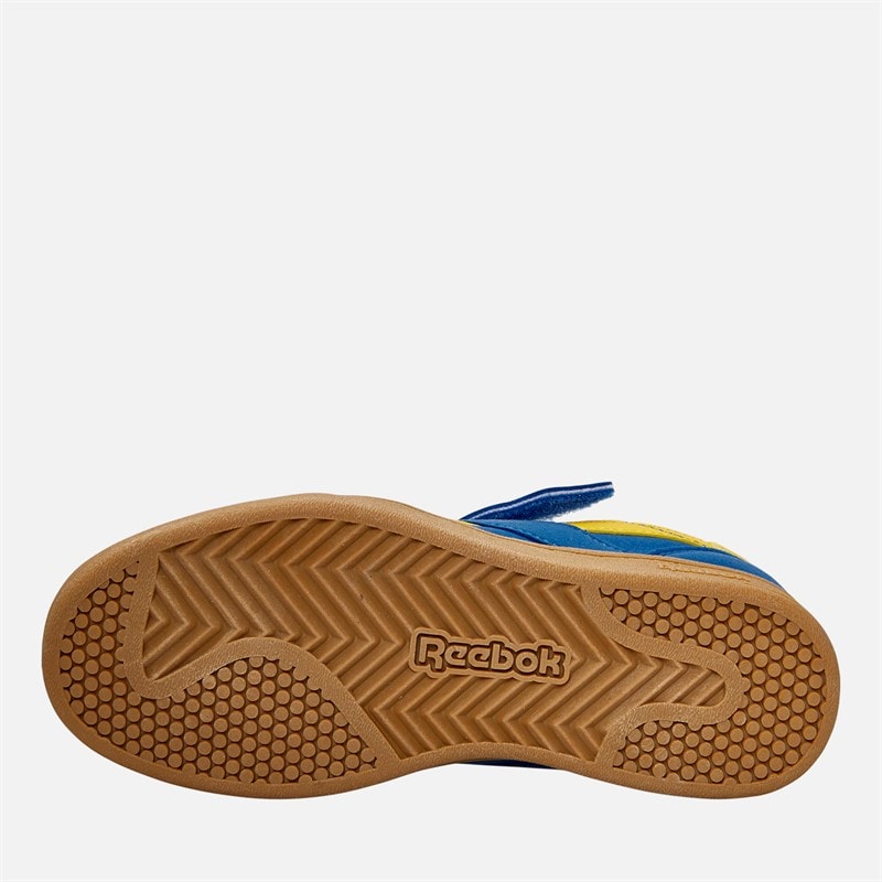 Reebok Kids Smash Edge Elastic Lace And Top Strap Trainers Optimum Blue/Golden Haze/Gum - Image 2