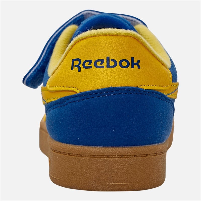 Reebok Kids Smash Edge Elastic Lace And Top Strap Trainers Optimum Blue/Golden Haze/Gum - Image 3