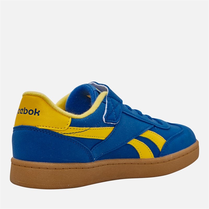Reebok Kids Smash Edge Elastic Lace And Top Strap Trainers Optimum Blue/Golden Haze/Gum - Image 5
