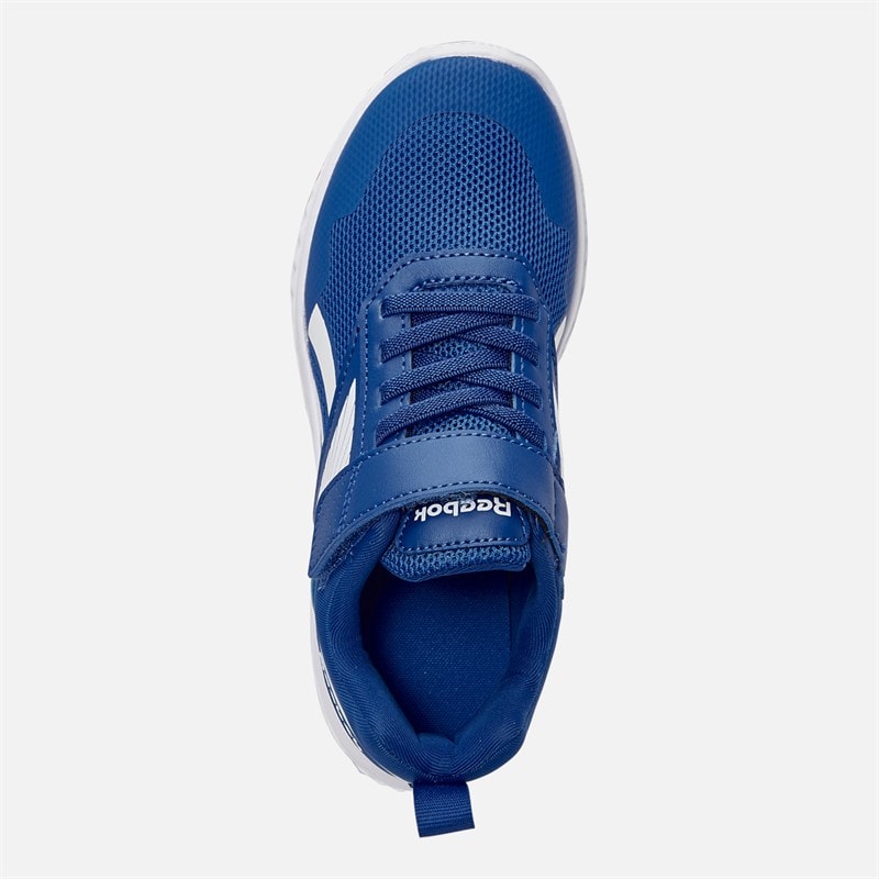 Reebok Kids Rush Runner 5 Elastic Lace And Top Strap Neutral Running Shoes Vector Blue/Vector Blue/White - Image 4