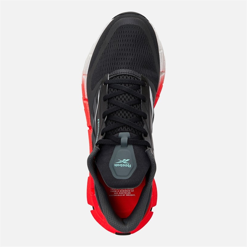 Reebok Mens FloatZig 1 Neutral Running Shoes Black/Grey/White - Image 4